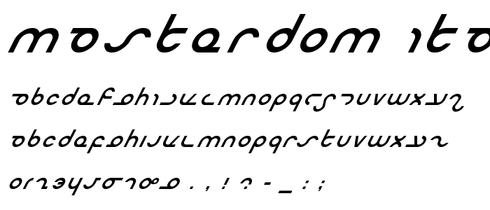 Masterdom Italic font